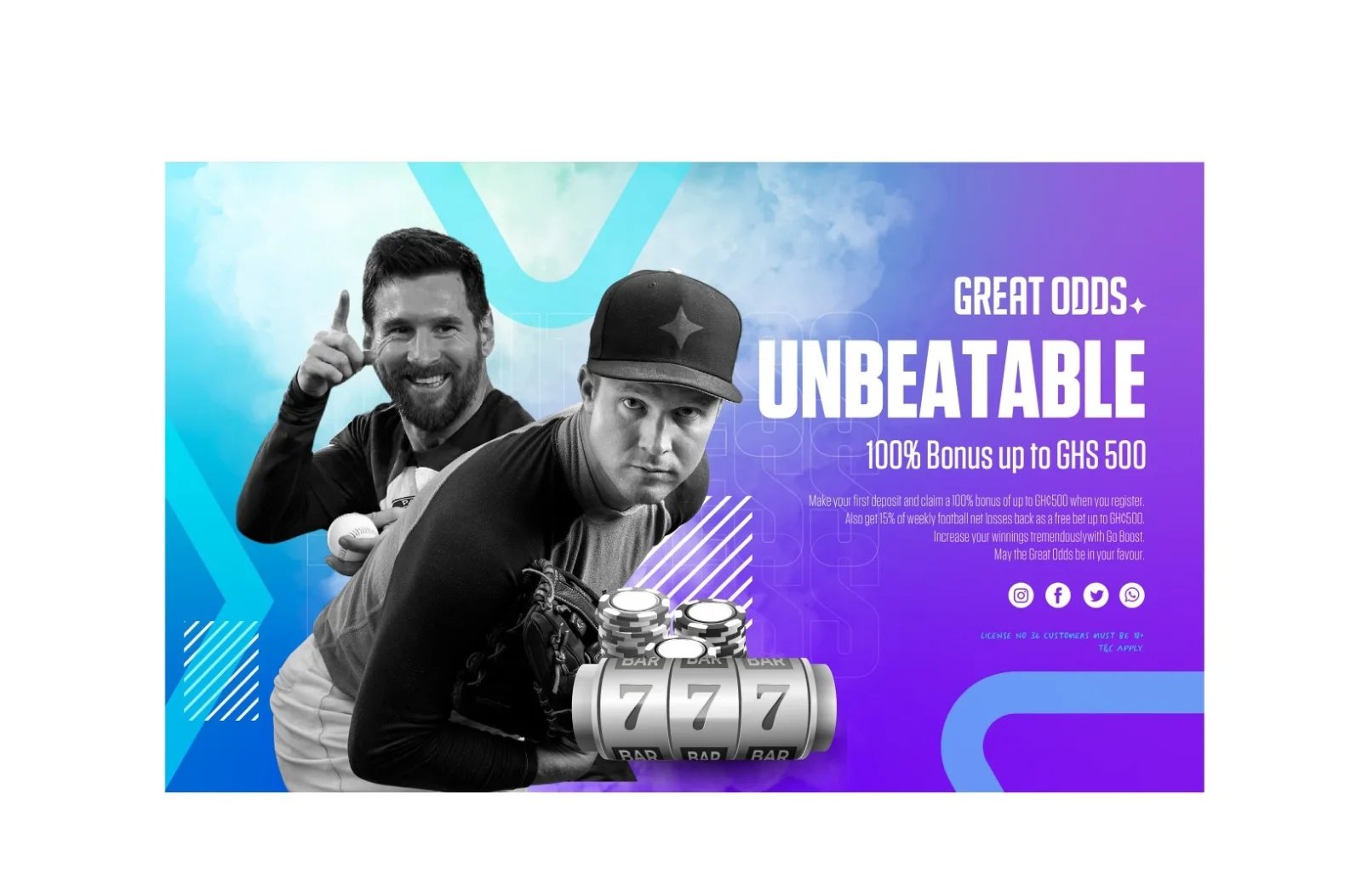 Purple sports campaign banner